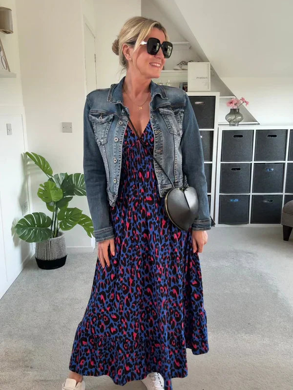 Ligne™ | Robe à fleurs en Léopard