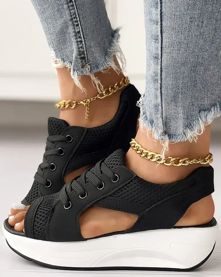Ligne™ | Sandales muffin lacets