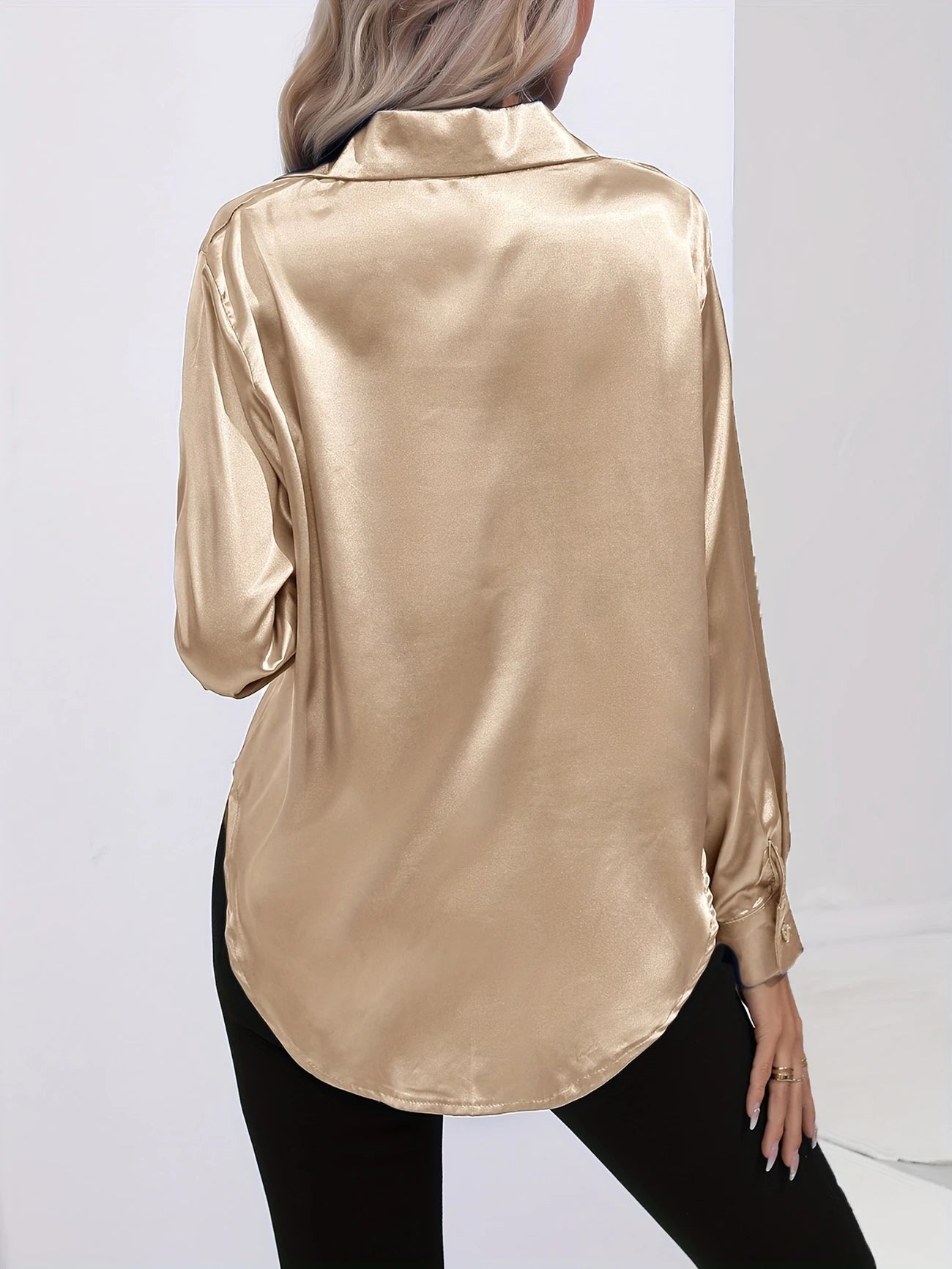 Ligne™ | Chemisier en satin polyester