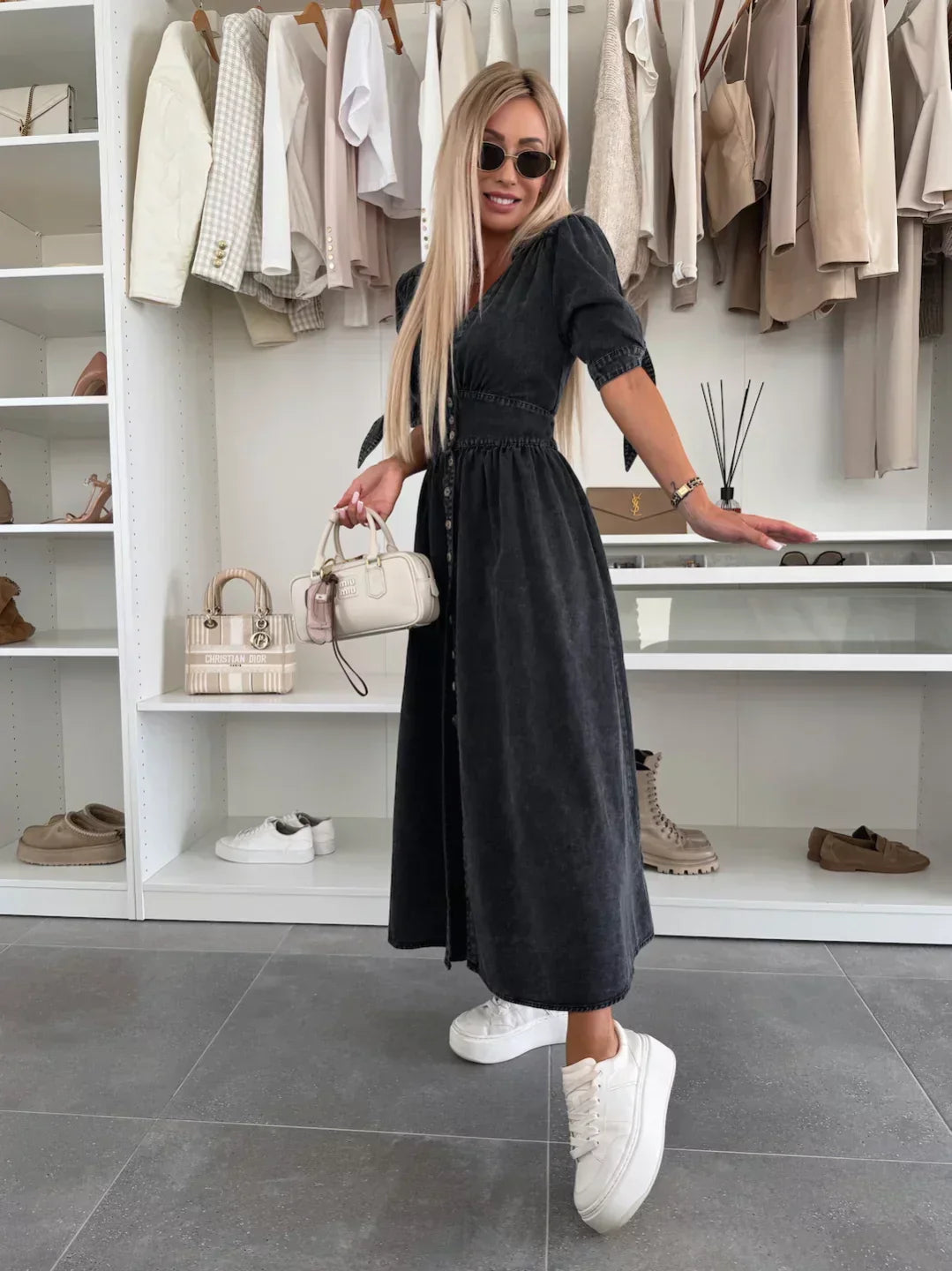 Ligne™ | Robe en denim éclatante