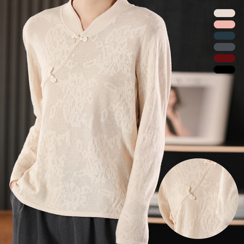 Ligne™ | Pull Cheongsam femme