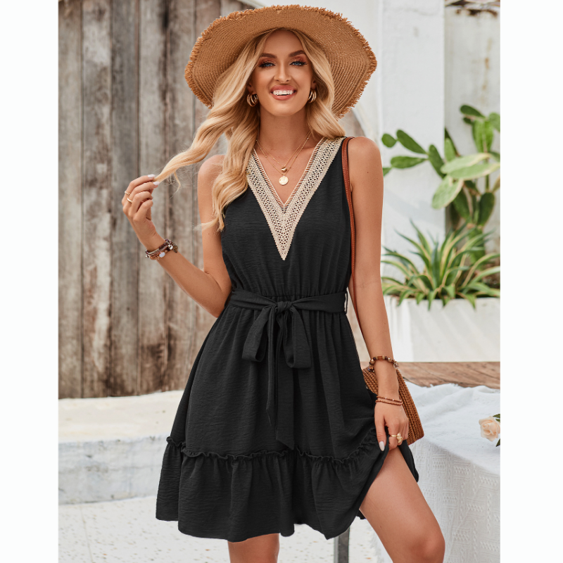 Ligne™ | Robe sans manches col V